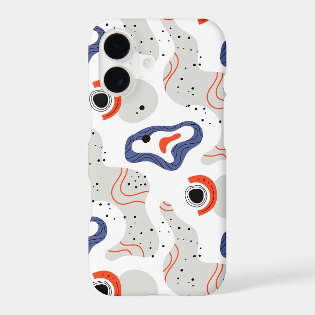 Stylish Swirls and Curbs Abstract Pattern Case-Mate iPhone Case (Back)