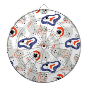 Stylish Swirls and Curbs Abstract Pattern Dart Board