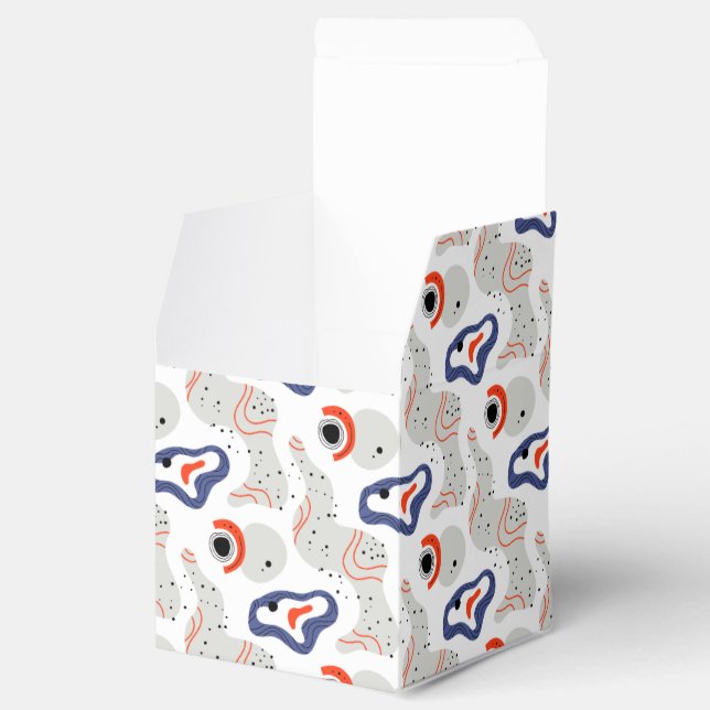 Stylish Swirls and Curbs Abstract Pattern Favor Boxes (Opened)