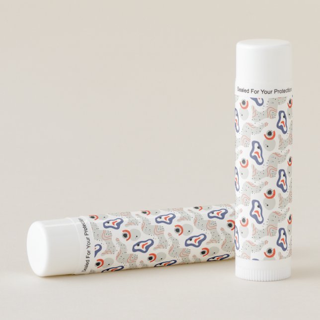 Stylish Swirls and Curbs Abstract Pattern Lip Balm (Front)