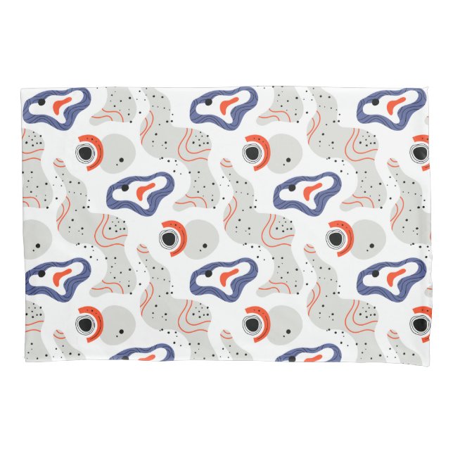 Stylish Swirls and Curbs Abstract Pattern Pillow Case (Front)