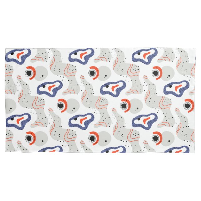 Stylish Swirls and Curbs Abstract Pattern Pillow Case (Front)