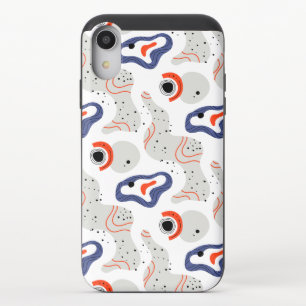 Stylish Swirls and Curbs Abstract Pattern iPhone XR Slider Case