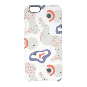 Stylish Swirls and Curbs Abstract Pattern Clear iPhone 6/6S Case