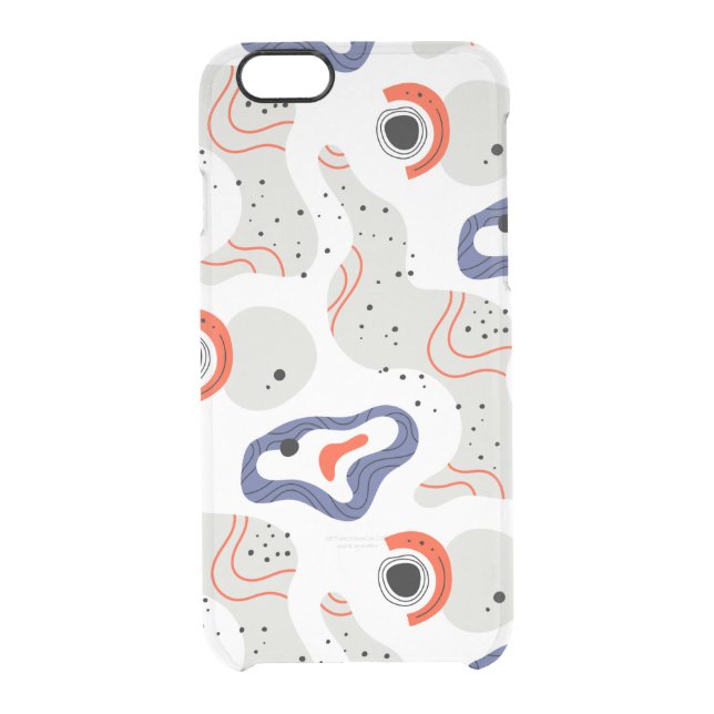Stylish Swirls and Curbs Abstract Pattern Uncommon iPhone Case (Back)