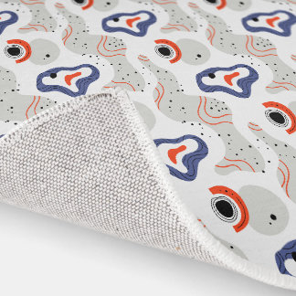Stylish Swirls and Curbs Abstract Rug