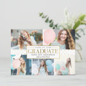 Stylish Tag Graduation Announcement Invitation (Standing Front)