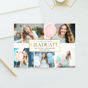 Stylish Tag Graduation Announcement Invitation by berryberrysweet at Zazzle