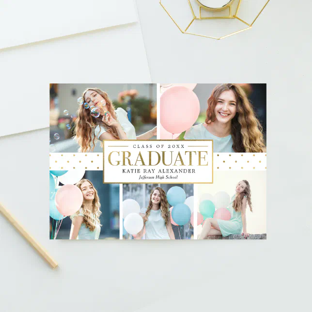 Stylish Tag Graduation Announcement Invitation | Zazzle