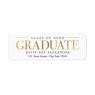 Stylish Tag Graduation Return Address Label