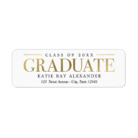 Stylish Tag Graduation Return Address Label