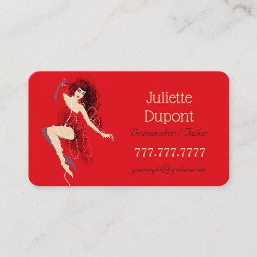 Stylish Tailor Dressmaker Lingerie salon Business Card