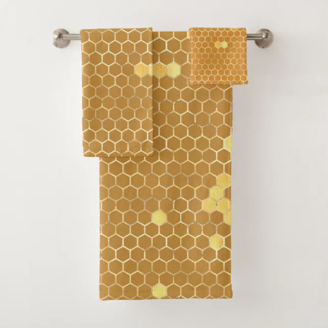 Stylish Tan Gold Bath Towel Set Zazzle