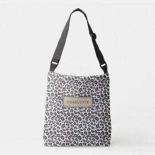 Stylish Tan Leopard Print Crossbody Bag