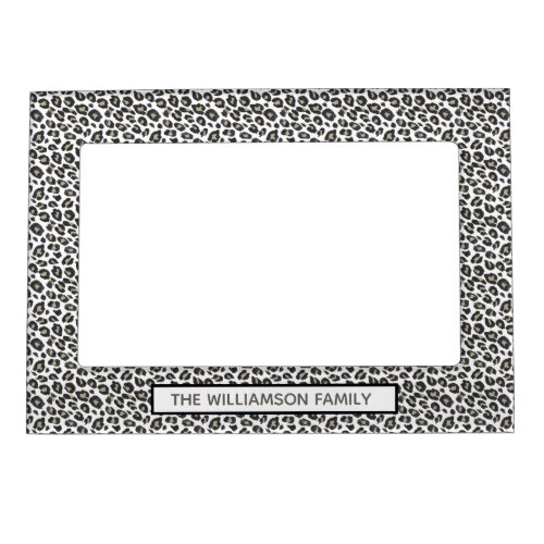 Stylish Tan Leopard Print Magnetic Frame