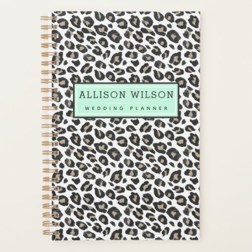 Stylish Tan Leopard Print Planner