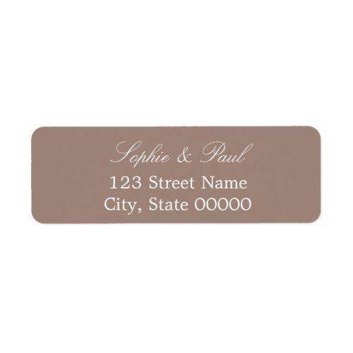 Stylish Taupe Return Address Label