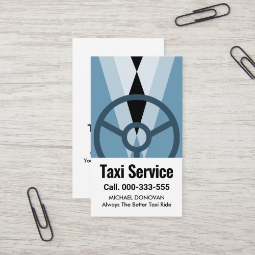 Stylish Taxi Driver Suit Business Card