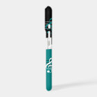 Stylish Teal Black White Piano Keys and Notes