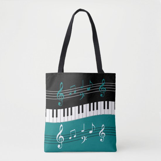 Bang Tidy Clothing Funny Tote Bags Piano Music Note Canvas Shoulder Shopper  Bag