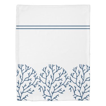 Stylish Teal Blue Coral Pattern - Ocean Theme