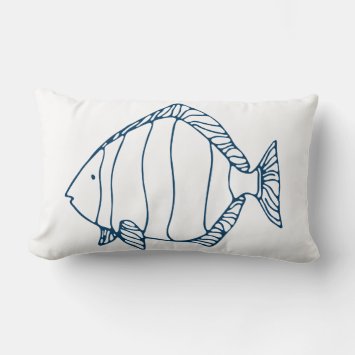 Stylish Teal Blue Fish - Nautical / Ocean Theme