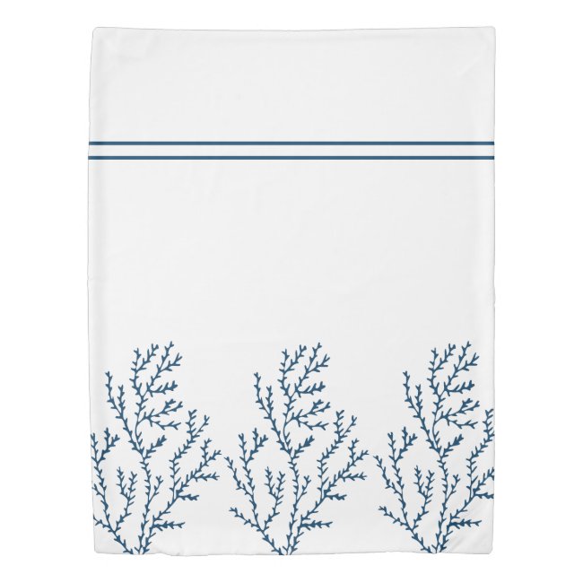 Stylish Teal Blue Seaweed Pattern - Ocean Theme