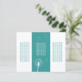Stylish Teal Green Dandelion Tri-Fold Flyers (Standing Front)