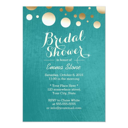Bridal Shower Invitations Teal 8