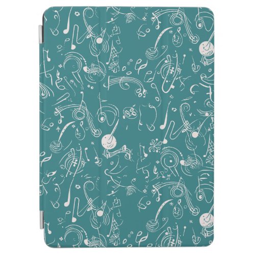 Stylish Teal Notes Symphony iPad Air Cover