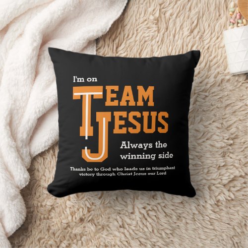 Stylish TEAM JESUS Christian Throw Pillow
