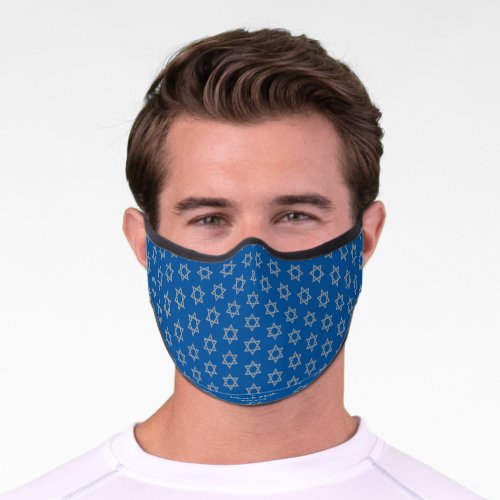 Stylish Tekhelet Blue STAR OF DAVID Premium Face Mask