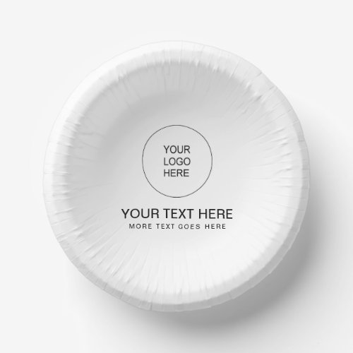 Stylish Template Business Company Logo Text Here Paper Bowls