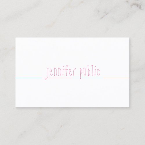Stylish Template Modern Hand Script Name Text Business Card