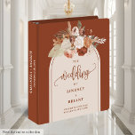 Stylish Terracotta Pampas Sage Boho Floral Wedding 3 Ring Binder<br><div class="desc">✅ For matching items search 205W in my collections ✅ Preserve your most cherished memories with this boho terracotta wedding ring binder and memory album, designed with watercolor florals in terracotta, copper, burnt orange, rust, and dusty orange tones. Featuring soft pampas grass, muted sage greenery, and a chic boho arch,...</div>