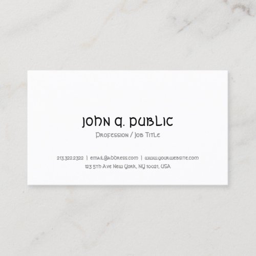 Stylish Text Design Simple Modern Elegant Template Business Card