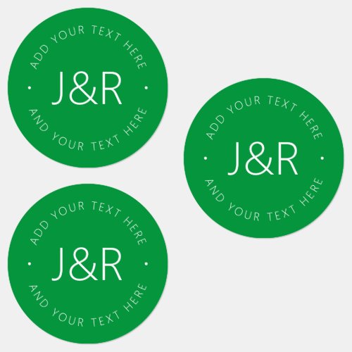Stylish Text Template Green Waterproof Labels