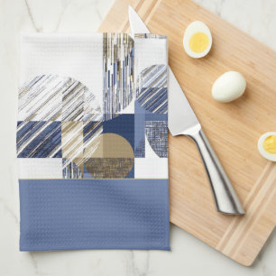 Stylish textured geometric kitchen towel