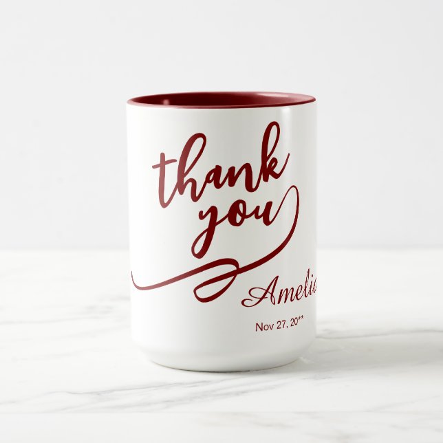 Stylish Thank You 15 oz Combo Mug for Gifting (Center)