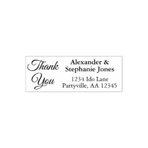 Stylish Thank You Address Self-inking Stamp