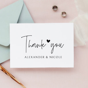 Stylish Thank You Custom Names Rubber Stamp
