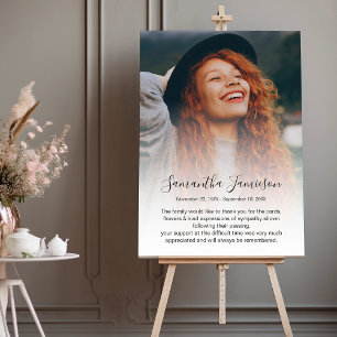 Stylish Thank You   Photo memorial Foam Board