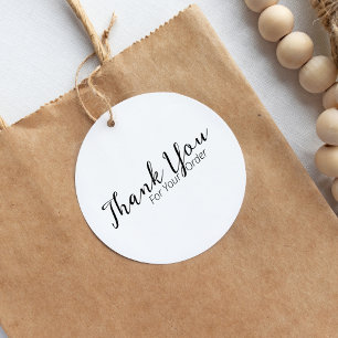 Stylish Thank you Small Business Handmade Script Rubber Stamp