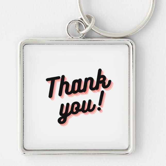 Stylish Thanks Keychain (Front)