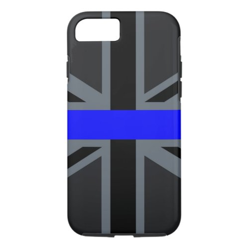 Stylish Thin Blue Line Union Jack iPhone 87 Case