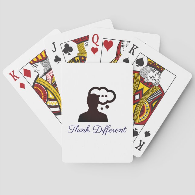 Stylish Think Different Quote Premium Poker Card (Back)