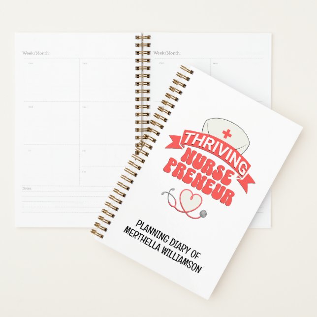 Stylish THRIVING NURSEPRENEUR Nurse Entrepreneur  Planner (Display)