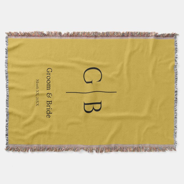 Stylish Throw Blanket for Wedding Favors (Front)