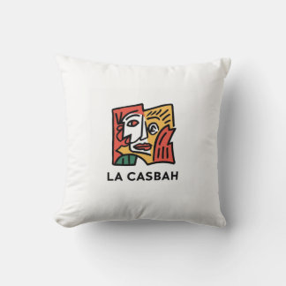 Stylish throw pillow with a bold, Picasso-inspired