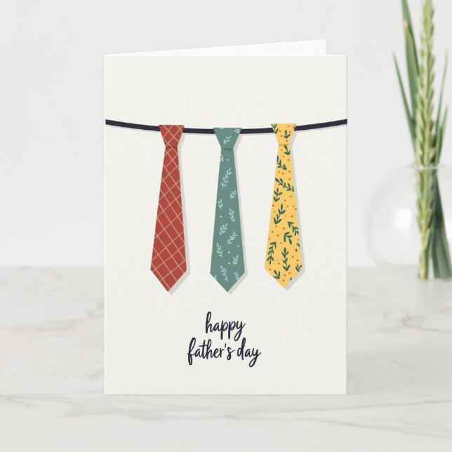 Stylish Ties Fathers Day Card (Front)
